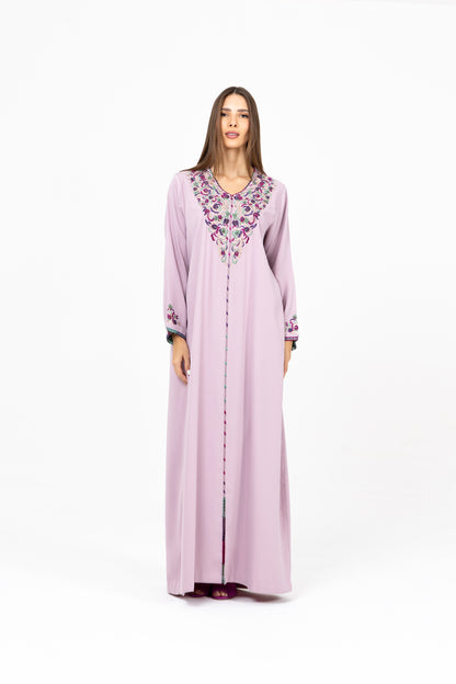 Soft Lavender Crepe Caftan