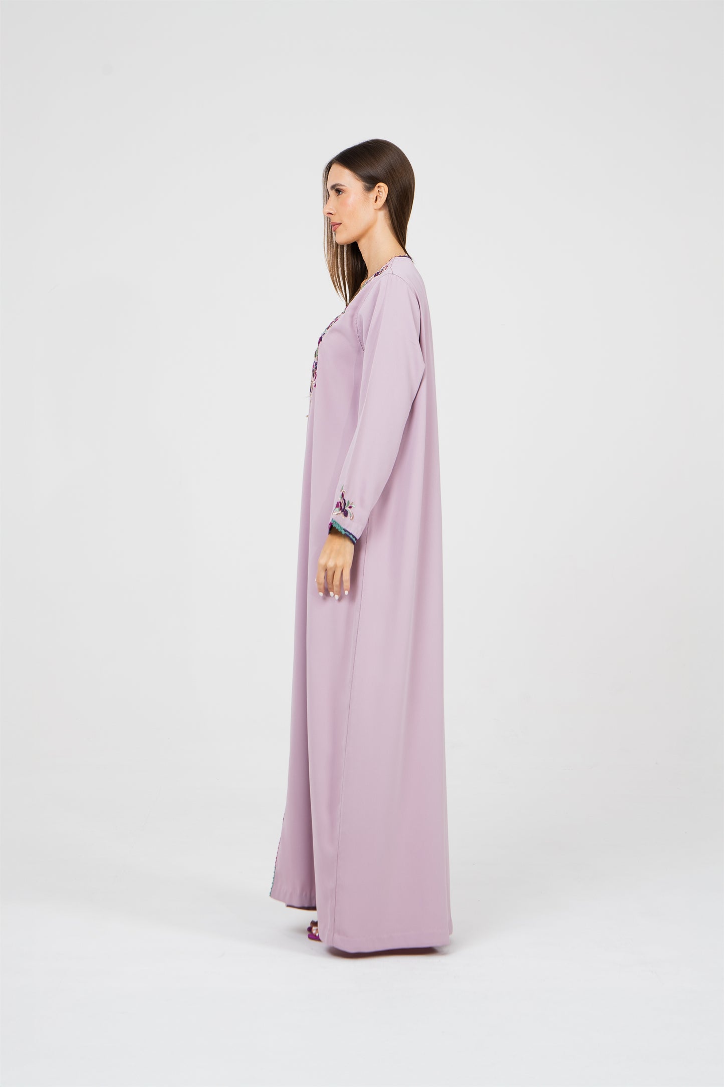 Soft Lavender Crepe Caftan