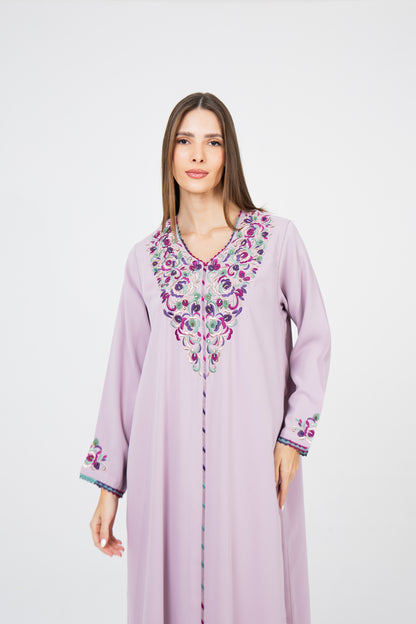 Soft Lavender Crepe Caftan