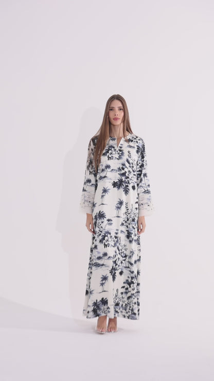 Off-White Italian Twill Caftan