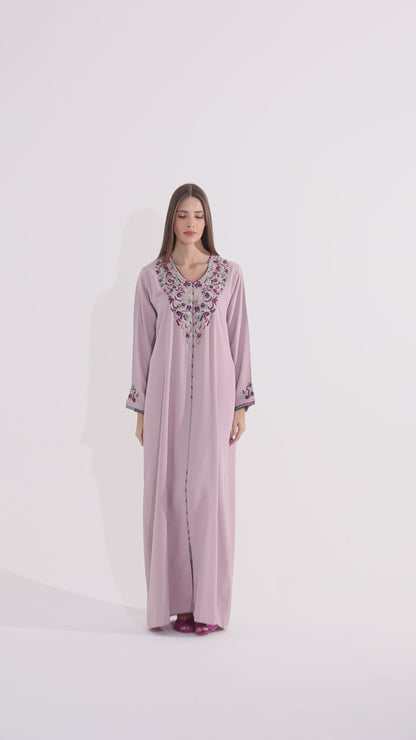 Soft Lavender Crepe Caftan