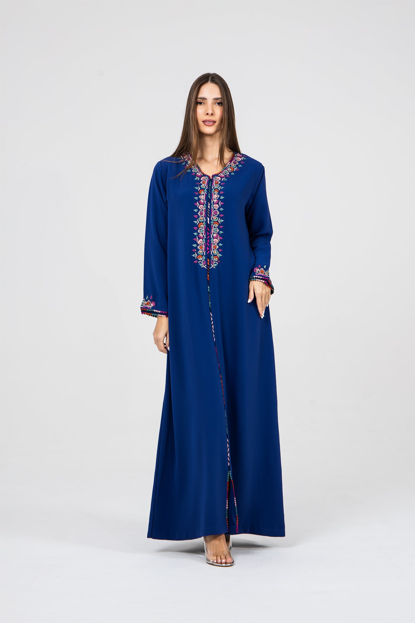 Royal Blue Crepe Caftan