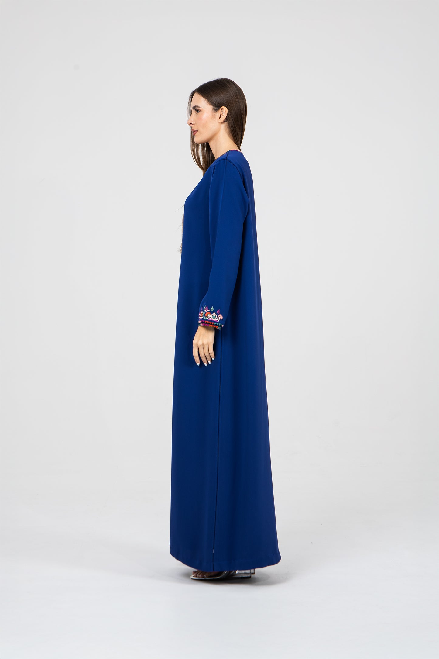 Royal Blue Crepe Caftan