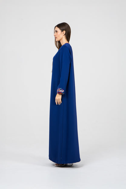 Royal Blue Crepe Caftan